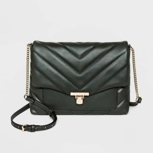 A New Day Quilted Boxy Crossbody Bag Alpine Green Lot